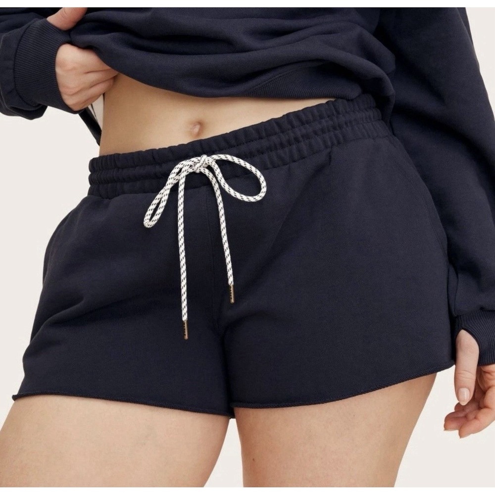 New Parke x Target‎ Shorts Women's Medium Pull On Sweatshorts Navy Blue Pockets